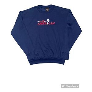 90s American Platinum Heavyweight Sweatshirt Made in‎ USA Size Large Embroidered